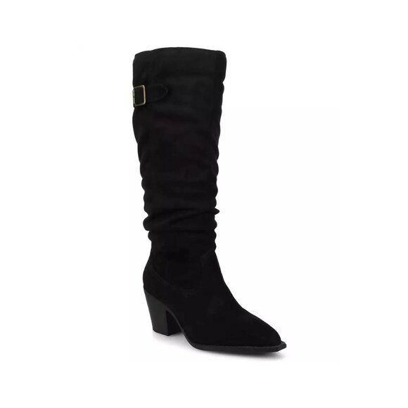 NiB Journee Women Kaleah Pointed Toe Slouchy Boot Black Size 11 M WC $149 RY1301 - Picture 1 of 5